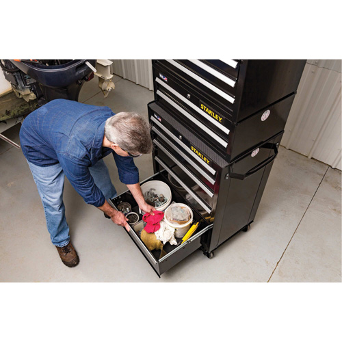300 Series Middle Tool Chest, 26" W, 2 Drawers, Black - Stanley Tools STST22625BK
