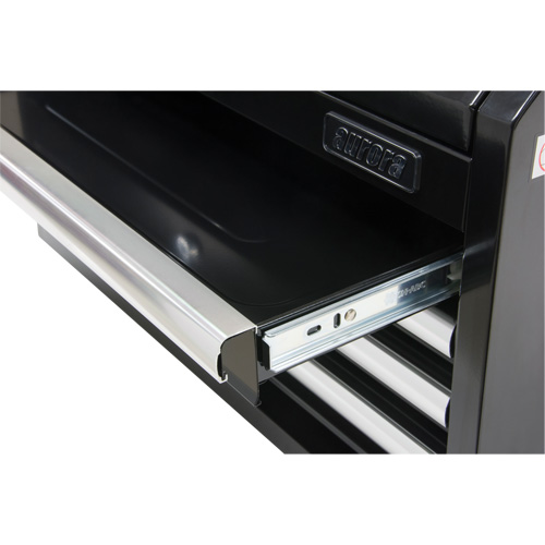 Coffre &agrave; outils industriel, 26" la, 4 tiroirs, Noir - Outils Aurora 