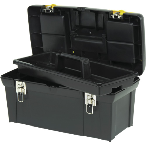 Coffre &agrave; outils avec plateau de s&eacute;rie 2000, 24" la x 11-1/4" p x 11" h, Noir/Jaune - Stanley Tools 024013S