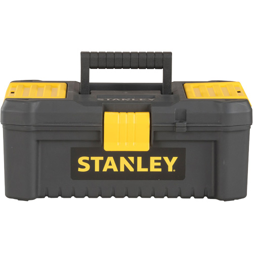 Essential&reg; Tool Box with Tray, 12-1/2" W x 7-3/8" D x 5-1/8" H, Black/Yellow - Stanley Tools STST13331