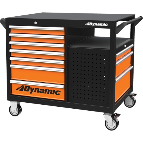 industrial Cart, 2 Tiers, 45" x 40" x 28-3/4" - Dynamic Tools D069210