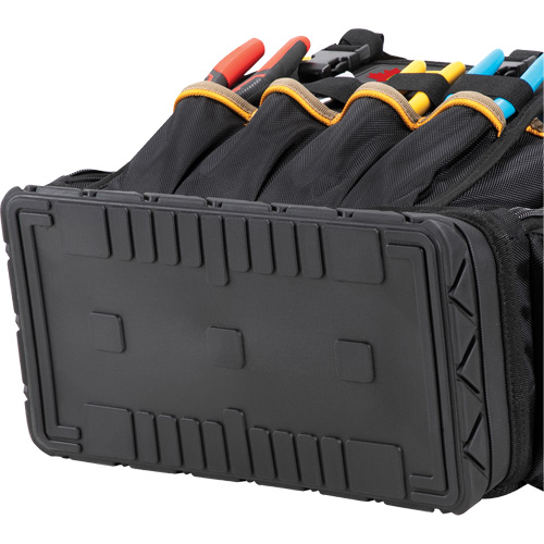 Molded Base Tool Backpack, 18" L x 13" W, Black/Blue, Ballistic/Polyester - Kuny's PB1133