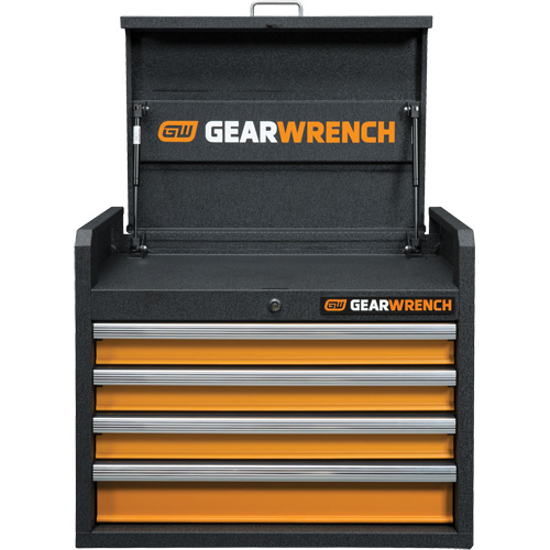 GSX Series Tool Chest, 26" W, 4 Drawers, Black/Orange - Gearwrench 83240