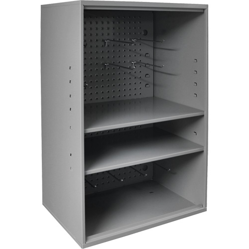 Armoire d'entreposage de produits abrasifs avec panneau perfor&eacute;, Acier, 19-7/8" x 14-1/4" x 32-3/4", Gris - Durham Manufacturing 057A-95-ND