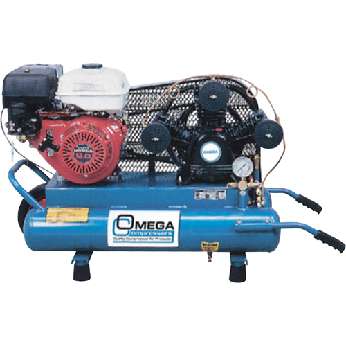 Compresseurs d'air s&eacute;rie entrepreneur, Essence, 6,6 gal. (8 gal. US), 125 PSI - Omega Compressors PUK-9008G