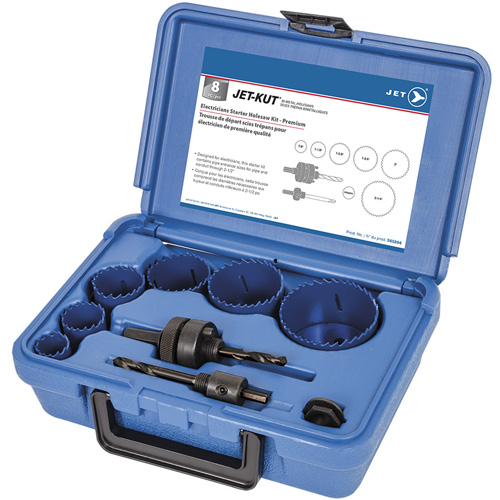 Premium Electrician's Holesaw Kit, 8 Pieces - JET 565206