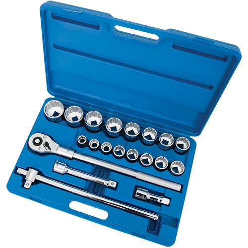 Jeu de cl&eacute;s &agrave; douilles SAE SW7521-HD, 21 Mcx, Prise de 3/4" - JET 600406