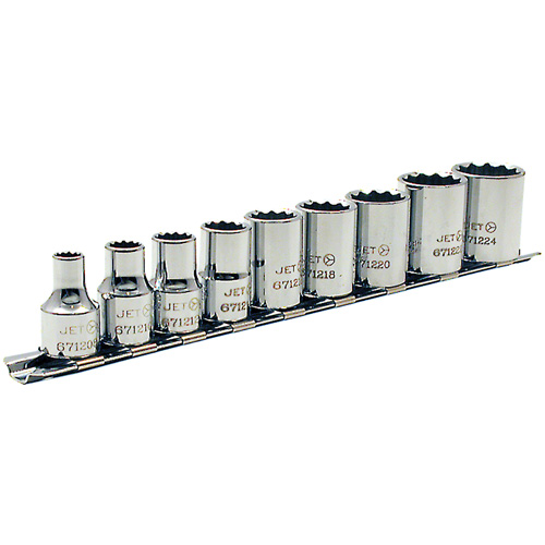 SAE Socket Set, 12 Pcs, 3/8" Drive Size - JET 601227