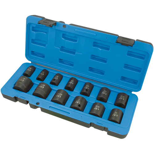 Jeu de douilles SAE &agrave; 6 pans PS1312, 13 Mcx, Chocs, Prise de 1/2" - JET 610321