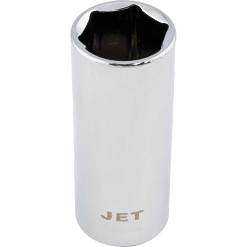 Chrome Socket, 9/16", 3/8" Drive, 6 Points, Deep - JET 671318