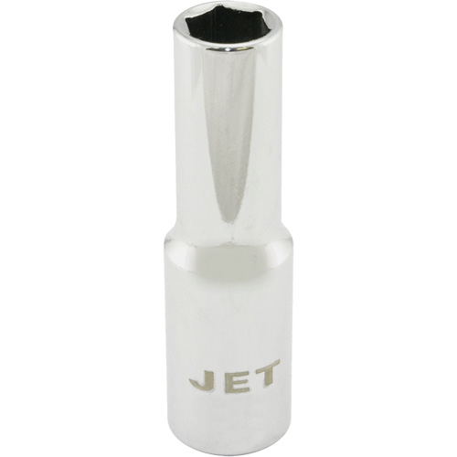 Douille chrom&eacute;e, 10 mm, Prise 1/2", 6 pans, Profond - JET 672710