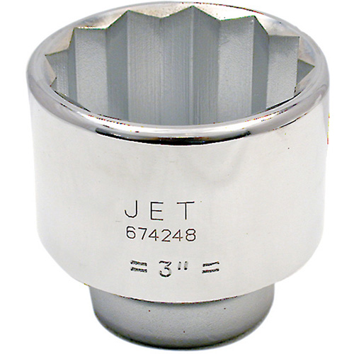 Chrome Socket, 3", 1" Drive, 12 Points - JET 674248