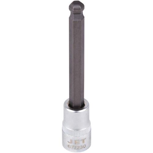Bit Socket, Hex Ball, 10 mm x 4" L, 3/8" Drive - JET 677280