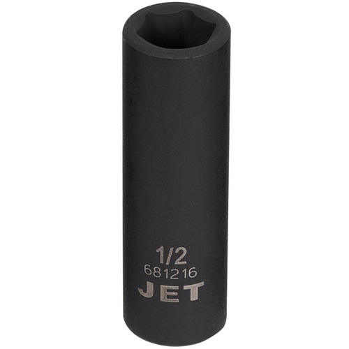 Douille &agrave; chocs, Chocs/Puissance, 1/2", Prise 3/8", 6 pans, Profond - JET 681216