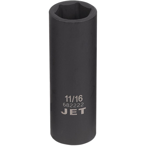 Douille, Chocs, 11/16", Prise 1/2", 6 pans, Profond - JET 682222