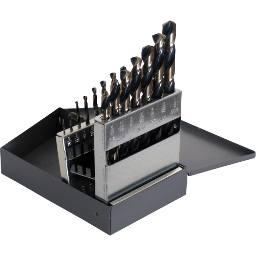 CLE-FORCE Drill Sets, 15 Pieces, High Speed Steel - Walter Surface Technologies C68461
