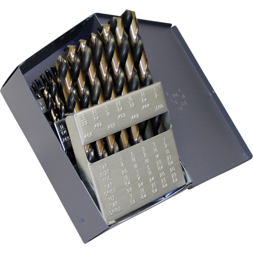 CLE-FORCE Drill Sets, 29 Pieces, High Speed Steel - Walter Surface Technologies C69368