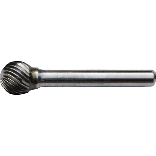 CLEVELAND Solid Carbide Burrs - Ball Shape, 1" Dia., 1/4" Shank - Walter Surface Technologies C17739