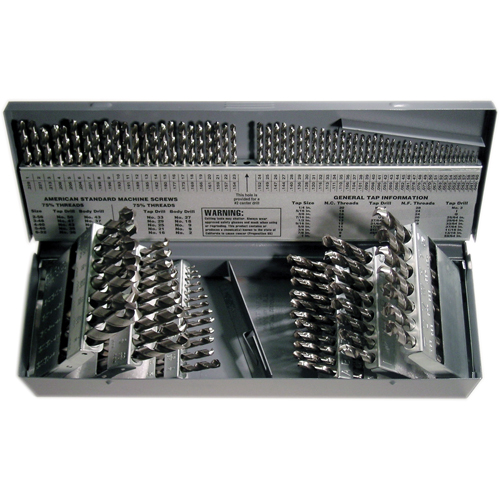 Jeux de forets CLE-LINE, 115 morceaux, Acier rapide - Walter Technologies Pour Surface C21126