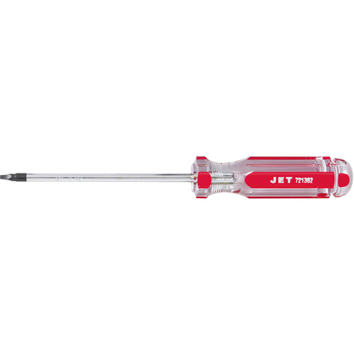 Square Jumbo Handle Screwdriver, #2 Tip, Round, 5" L, Plastic Handle - JET 721362