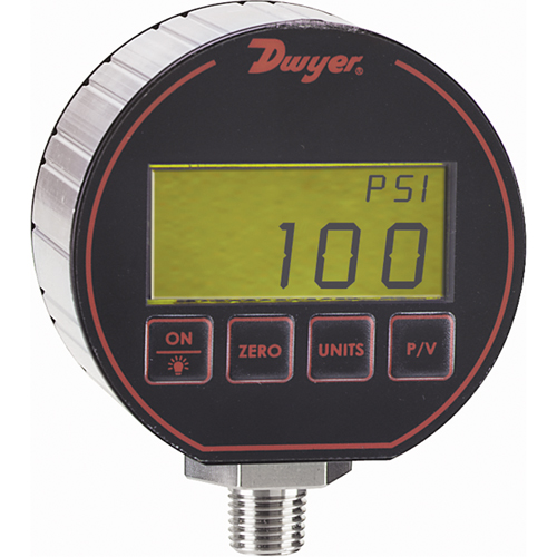 Manom&egrave;tre,  3", 1000 psi, Fixation inf&eacute;rieure, Num&eacute;rique - Dwyer DPG-109