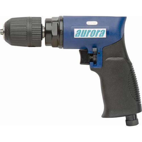 Perceuses r&eacute;versibles pneumatiques 3/8", 4 pi³/min, 1/4" NPT, 88 dBA, 3/8" mandrin - Outils Aurora 