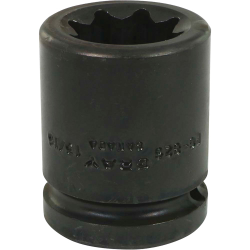 Socket, Impact, 13/16", 3/4" Drive, 8 Points - Gray Tools P6-826