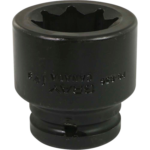 Socket, Impact, 1-1/8", 3/4" Drive, 8 Points - Gray Tools P6-836