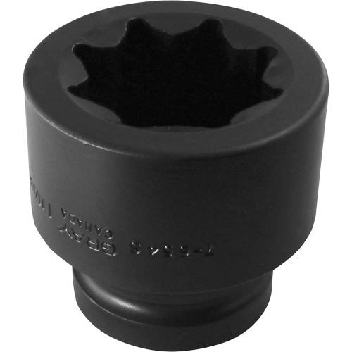 Douille &agrave; carr&eacute; double, Chocs, 1-11/16", Prise 1", 8 pans - Gray Tools 7-654S