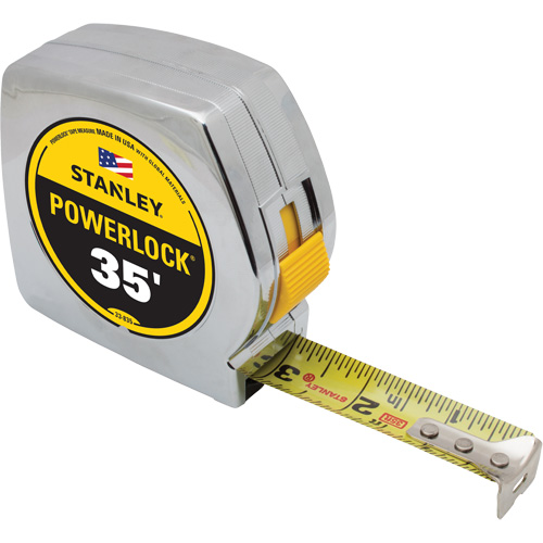 Ruban &agrave; mesurer classique Powerlock, 1" x 35', Marques de goujon Imp&eacute;rial - Stanley Tools 33-835THL