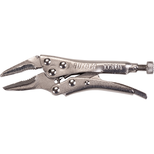 Locking Pliers with Wire Cutter, 4" Length, Long Nose - Aurora Tools 