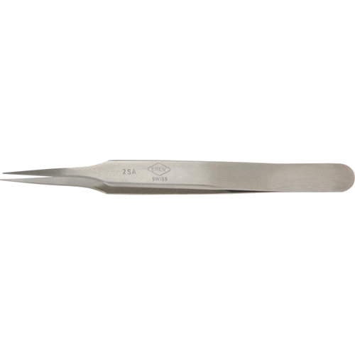 Tweezers - Pointed Tips, Straight Relieved - 4.53" (115 mm) - Weller 2SASL