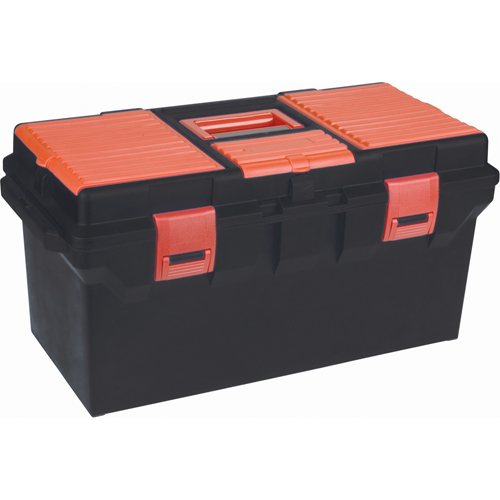 Plastic Tool Box, 22" W x 11" D x 10-1/2" H, Black - Aurora Tools 