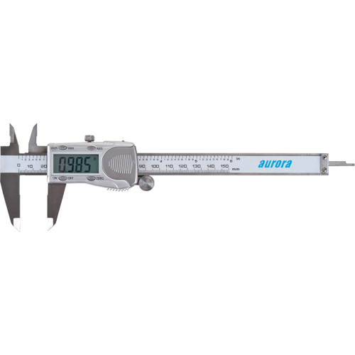 Pieds &agrave; coulisse num&eacute;riques & &eacute;lectroniques, R&eacute;solution de 0,001" (0,03 mm), 0 - 6" (0 - 152 mm) gamme de mesure - Outils Aurora 