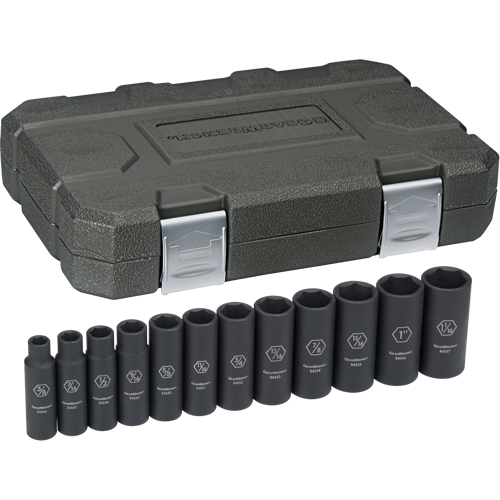Jeu de douilles, 12 Mcx, Chocs, Prise de 1/2", Profond - Gearwrench 84942N