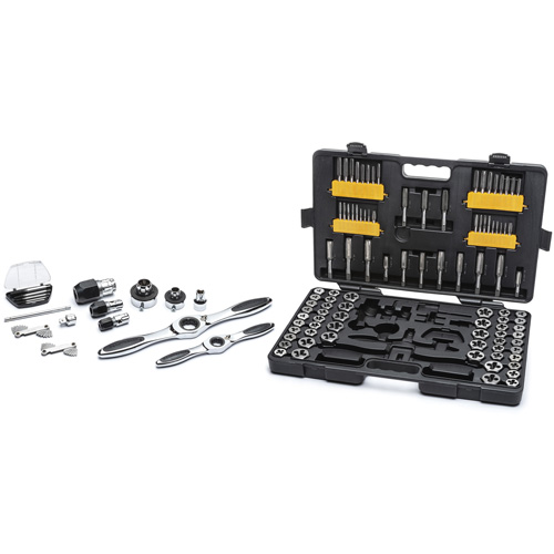 SAE/Metric Ratcheting Tap & Die Set, 114 Pieces - Gearwrench 82812