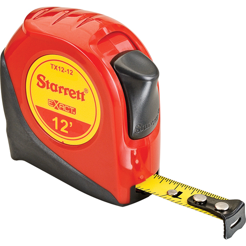 Measuring Tape, 1/2" x 12', 1/16" Graduations - Starrett KTX12-12-N