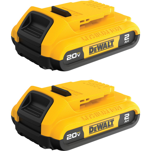 Blocs-piles Max* Compact, Lithium-ion, 20 V, 2 A - DEWALT DCB203-2