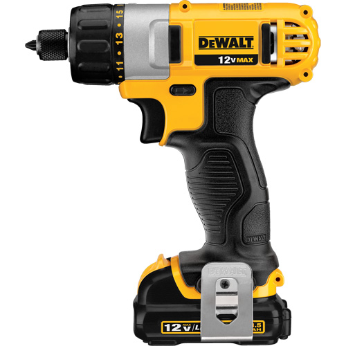 Ensemble de tournevis max, 1/4", 12 V, 160 UWO couple max., Lithium-ion bloc-pile - DEWALT DCF610S2