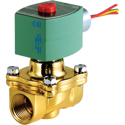 2-Way Pilot Operated Solenoid Valves, 1/2" Pipe, 135 PSI - ASCO 210002G01EF