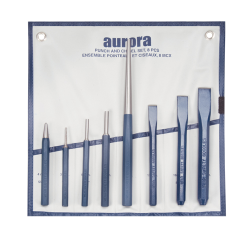 Jeu de poinçons et de ciseaux, 8 morcea - Outils Aurora 