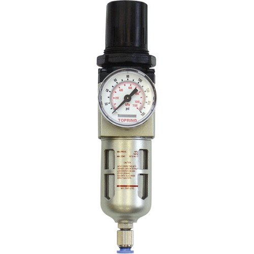 Modular Filter/Regulator, 1/2" NPTF, 150 PSI, 1.6 fl.oz. Capacity - Topring 51.455