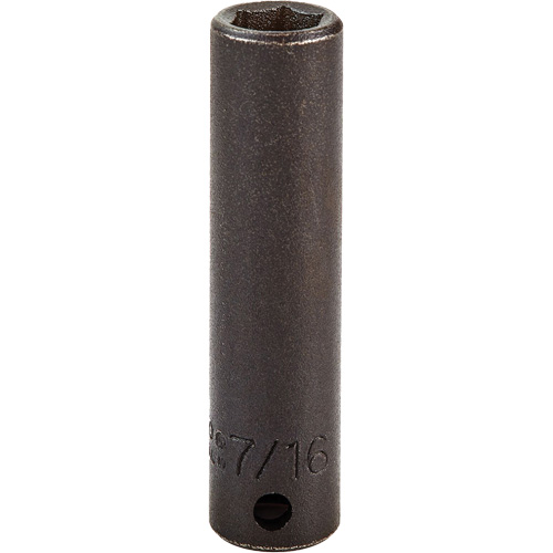 Socket, Impact, 7/16", 3/8" Drive, 6 Points, Deep - Proto J7714H