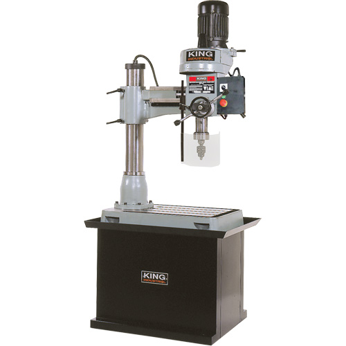 Radial Drilling Machine with Stand, 1/2" Chuck, 5 Speed(s), 19-5/8" W x 21-5/8" L, #3 Morse - King Canada KC-35/SS-35
