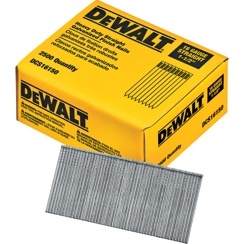 16 Gauge Straight Finish Nails - DEWALT DCS16150