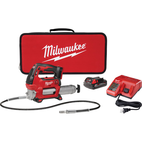 Ensemble de pistolet graisseur sans fil &agrave; deux vitesses M18, Lithium-ion, 18 V - Milwaukee 2646-21CT