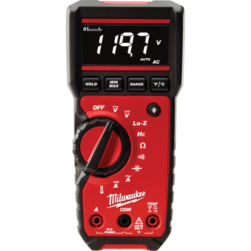 True RMS Multimeter, AC/DC Voltage, AC/DC Current - Milwaukee 2217-20