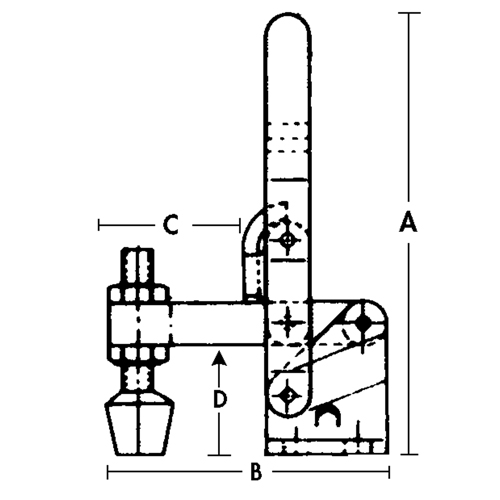 Vertical Hold-Down Clamps - 201 Series - DESTACO 201-U