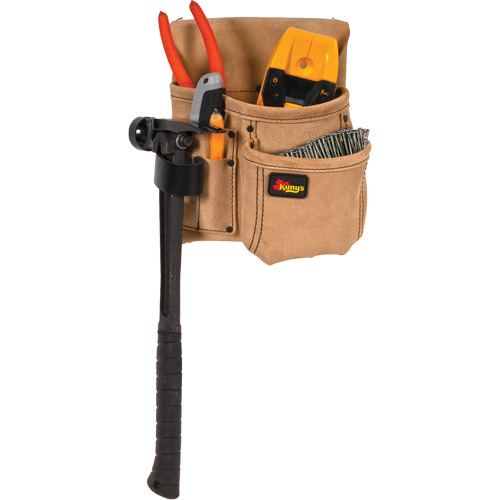 Half Carpenter Apron, Multiple Tool Holder, Leather, 4 Pockets - Kuny's AP-617