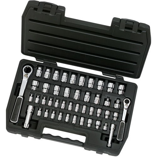 1/4" & 3/8" Drive Pass-Thru 6-Point SAE/Metric Tool Set, 46 Pcs - Gearwrench 8946